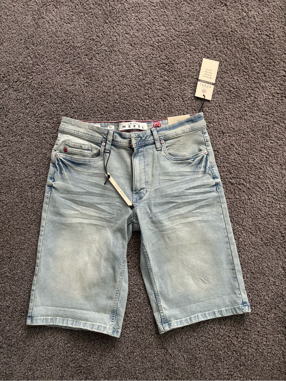 Artful rebel Light Blue Denim Men’s Shorts
